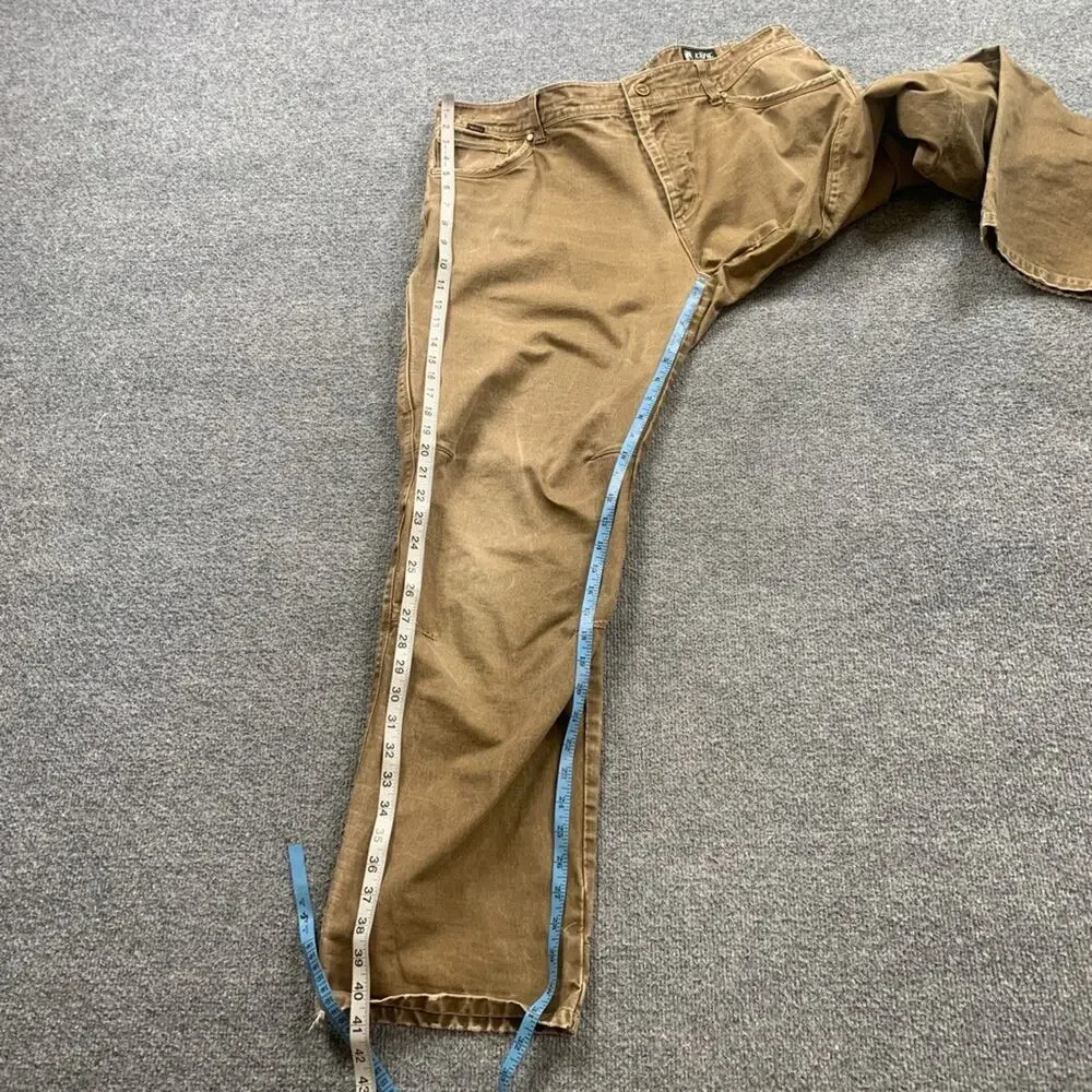Kuhl Pants Mens 38 Beige Vintage Patina Dye 5 Pocket Stretch Utility Hiking Work